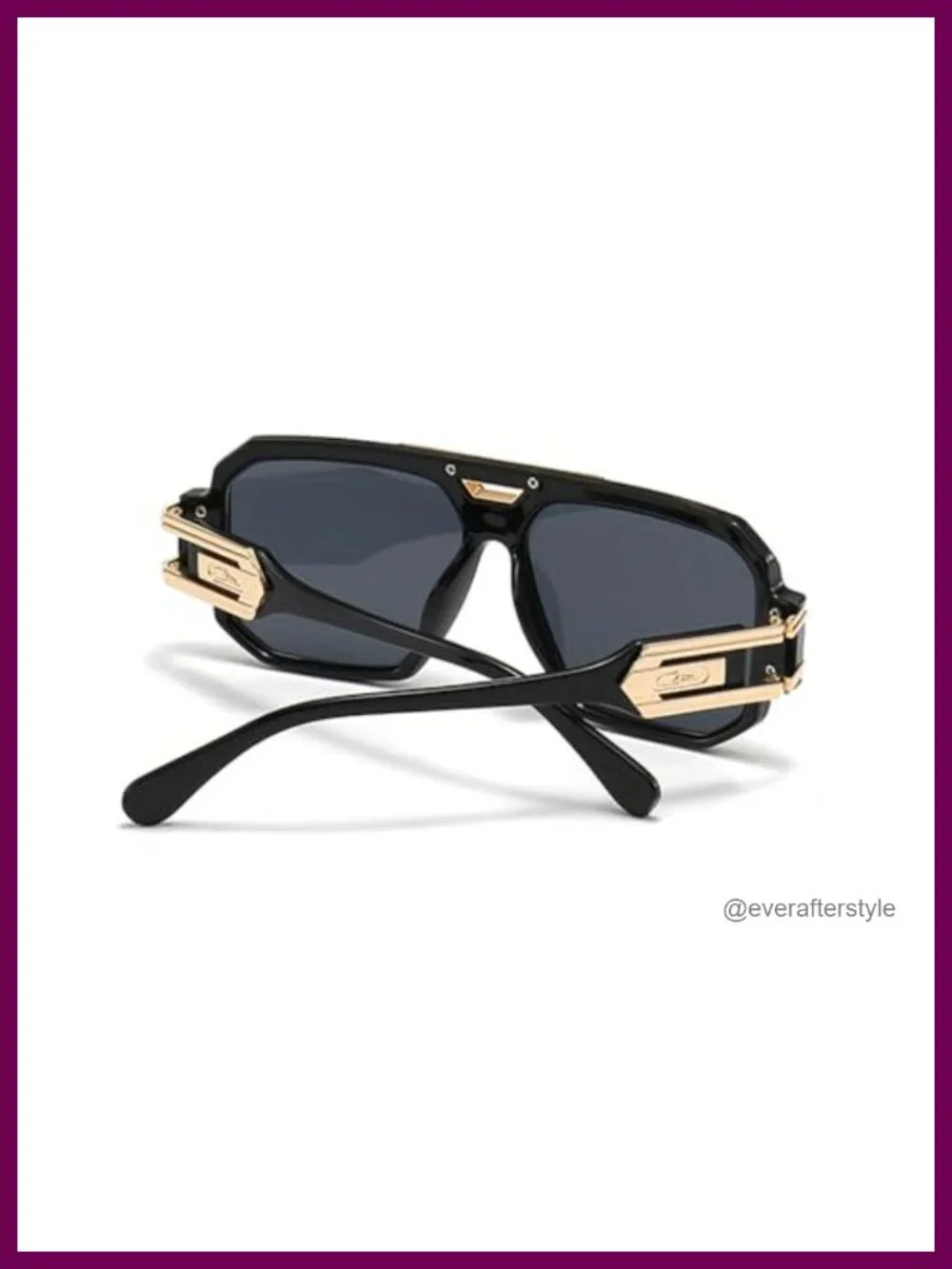 Oversized Retro Square Sunglasses Metal Frame UV400 Protection Unisex